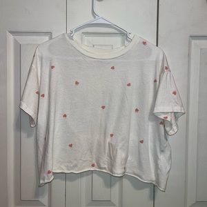 Pink Hearts VS/PINK Cropped Tee